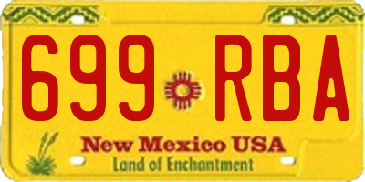 NM license plate 699RBA