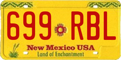 NM license plate 699RBL