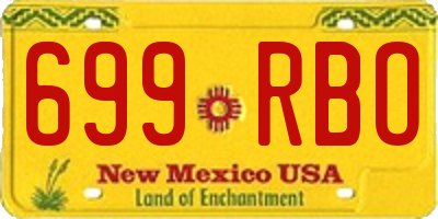 NM license plate 699RBO