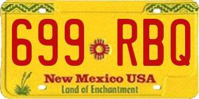 NM license plate 699RBQ