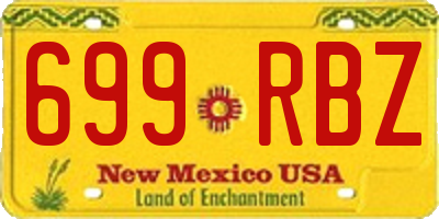 NM license plate 699RBZ