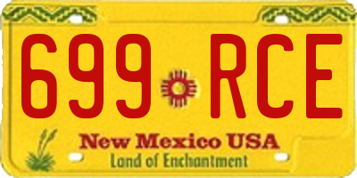 NM license plate 699RCE