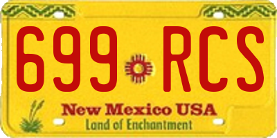 NM license plate 699RCS