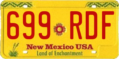 NM license plate 699RDF