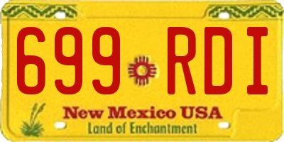 NM license plate 699RDI
