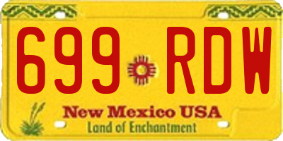 NM license plate 699RDW