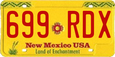 NM license plate 699RDX