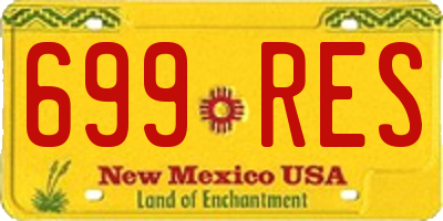 NM license plate 699RES