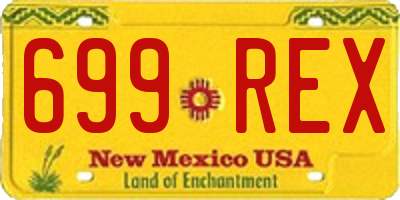 NM license plate 699REX