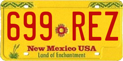 NM license plate 699REZ