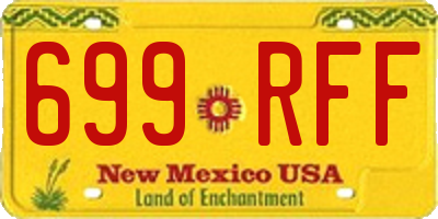 NM license plate 699RFF