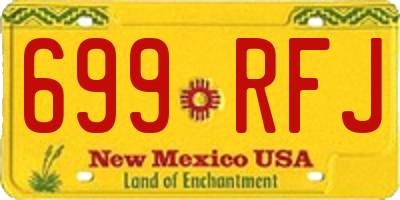 NM license plate 699RFJ