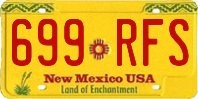 NM license plate 699RFS