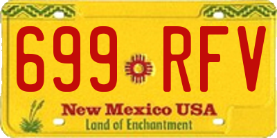 NM license plate 699RFV