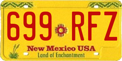 NM license plate 699RFZ
