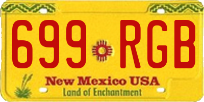NM license plate 699RGB