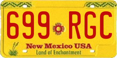 NM license plate 699RGC