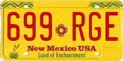 NM license plate 699RGE