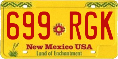 NM license plate 699RGK