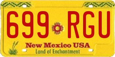 NM license plate 699RGU