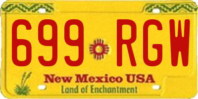 NM license plate 699RGW