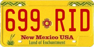 NM license plate 699RID