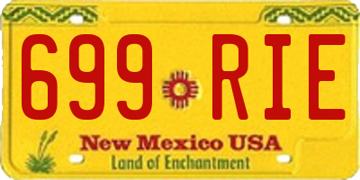 NM license plate 699RIE