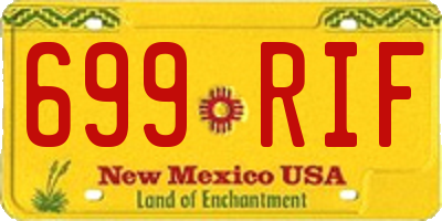 NM license plate 699RIF
