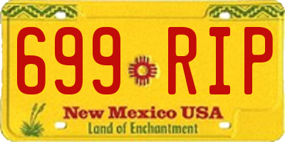 NM license plate 699RIP