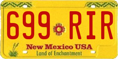NM license plate 699RIR