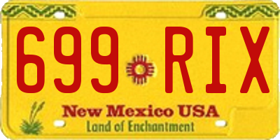 NM license plate 699RIX