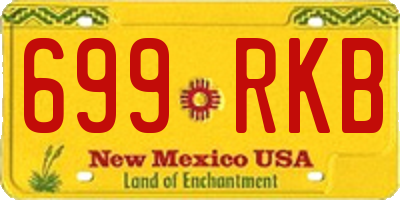 NM license plate 699RKB