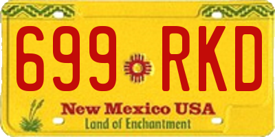 NM license plate 699RKD
