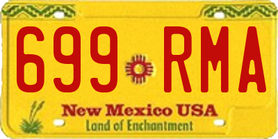 NM license plate 699RMA