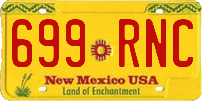 NM license plate 699RNC