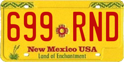 NM license plate 699RND