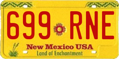 NM license plate 699RNE