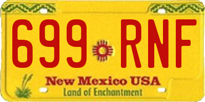 NM license plate 699RNF