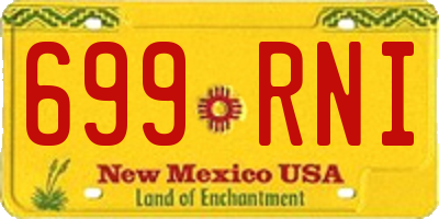 NM license plate 699RNI