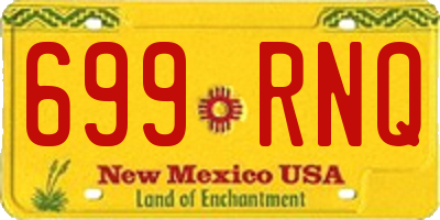 NM license plate 699RNQ
