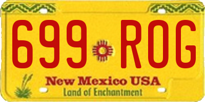 NM license plate 699ROG