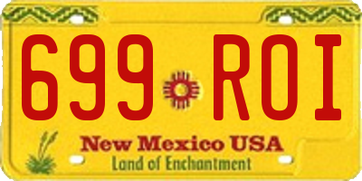 NM license plate 699ROI