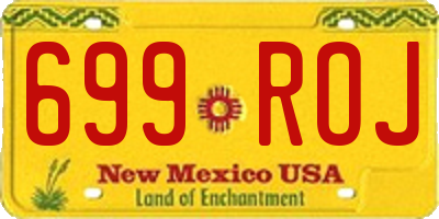 NM license plate 699ROJ