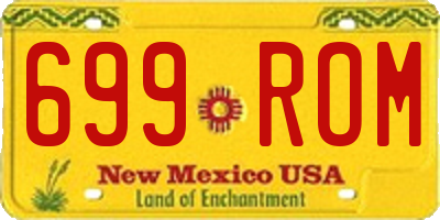 NM license plate 699ROM