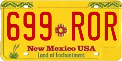 NM license plate 699ROR