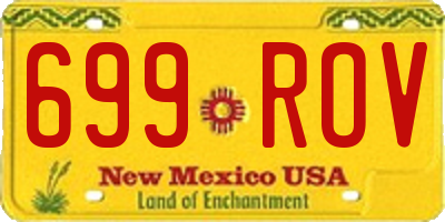 NM license plate 699ROV