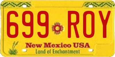 NM license plate 699ROY