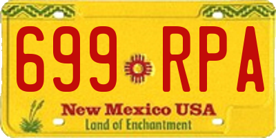 NM license plate 699RPA