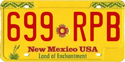 NM license plate 699RPB
