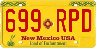 NM license plate 699RPD